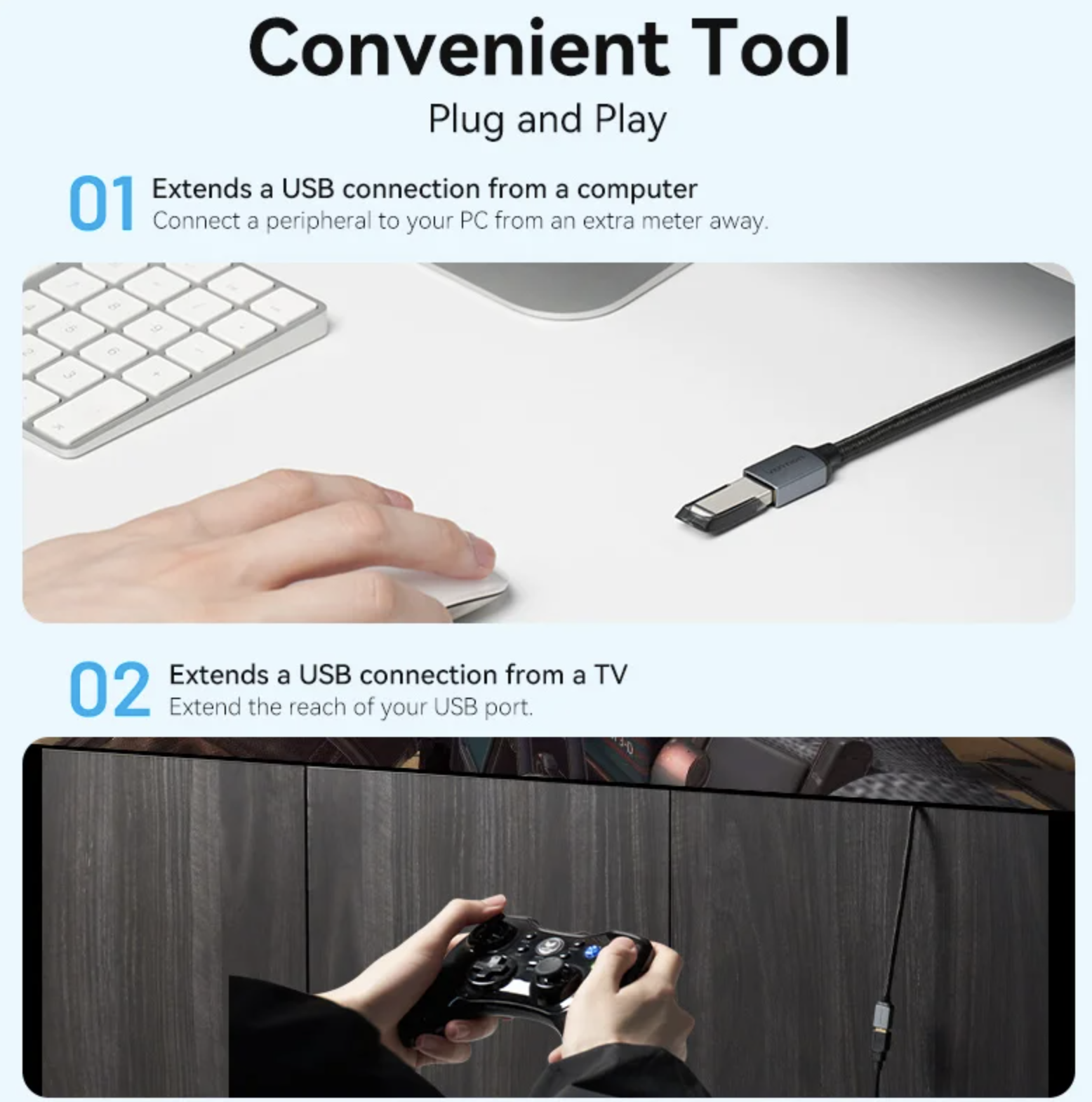 Кабель Vention USB 3.0 AM/AF — изображение 3