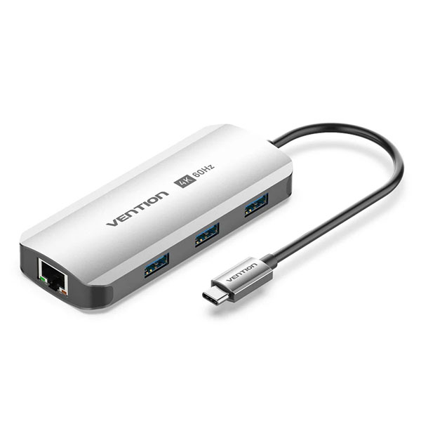 Док-станция Vention USB Type C 6 в 1 RJ45