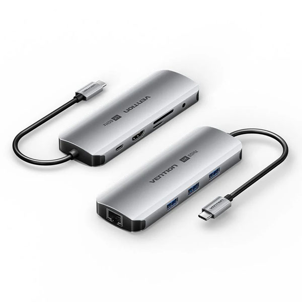 Док-станция Vention USB Type C 9 в 1 RJ45